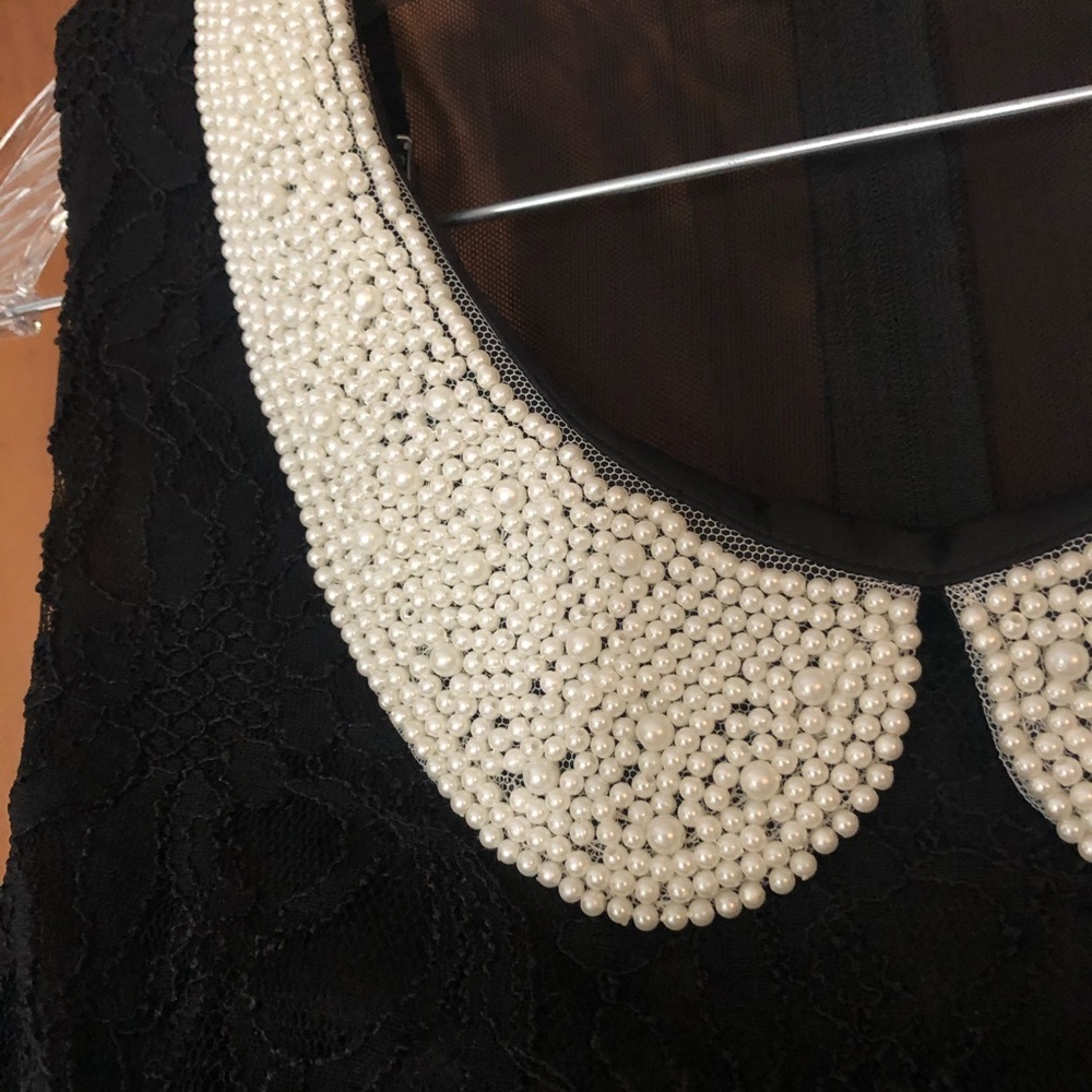 NWT Pearl collar little black dress - Picture 3 of 6